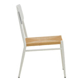 Scaun de exterior Giardino, Alb-Natural, 45x56x82 cm - Alb-Natural