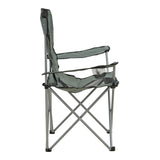 Scaun de exterior Pesca, metal si material impermeabil, 55x55x95 cm - Gri