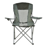 Scaun de exterior Pesca, metal si material impermeabil, 55x55x95 cm - Gri