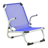 Scaun de exterior Playa, aluminiu si textilene, 54x72x63 cm - Silver-Blue