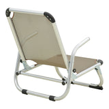 Scaun de exterior Playa, aluminiu si textilene, 54x72x63 cm - Silver-Champagne
