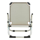 Scaun de exterior Playa, aluminiu si textilene, 54x72x63 cm - Silver-Champagne