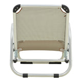 Scaun de exterior Playa, aluminiu si textilene, 54x72x63 cm - Silver-Champagne