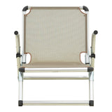 Scaun de exterior Plazo, aluminiu si textilene, 55x70x59 cm - Silver-Champagne