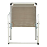 Scaun de exterior Plazo, aluminiu si textilene, 55x70x59 cm - Silver-Champagne