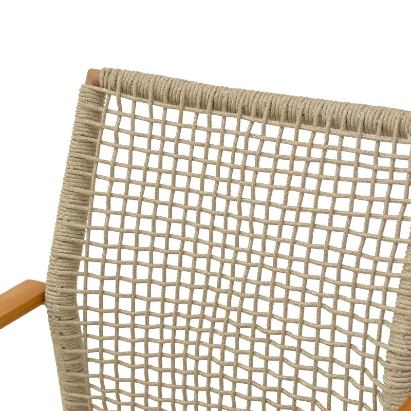 Scaun de exterior Solana stivuibil, Teak-Maro deschis, aluminiu si ratan PE, 56x57x95 cm, imagine produs 7, lemn, pentru grădină sau terasă