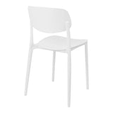 Scaun stivuibil Berdian, mint, polipropilena, Diverse culori, 38x49x79 cm - Alb