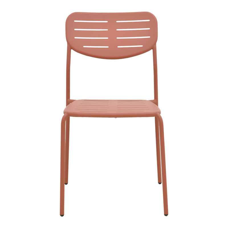 Scaun exterior Deraby, metal, 52x46x83 cm - Teracota