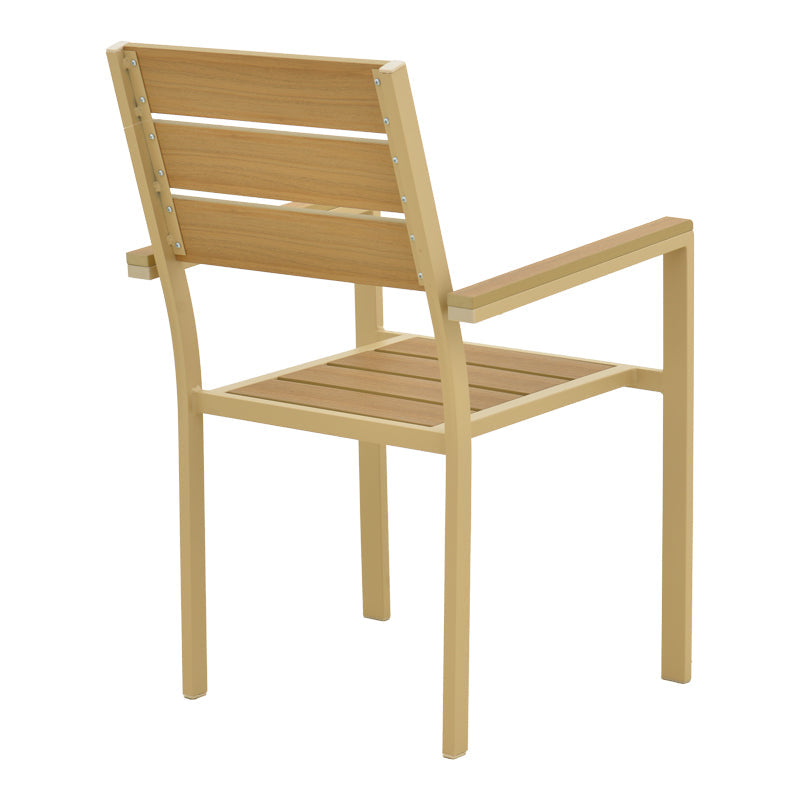 Scaun exterior Breze, aluminiu si plywood, 58x60x88 cm - Natural-Cappuccino