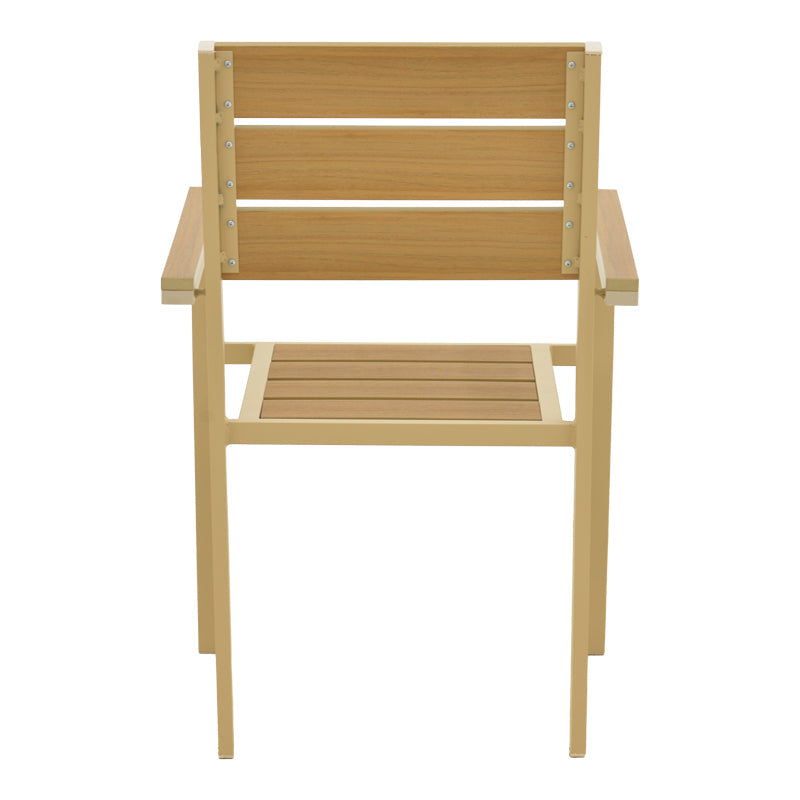 Scaun exterior Breze, aluminiu si plywood, 58x60x88 cm - Natural-Cappuccino