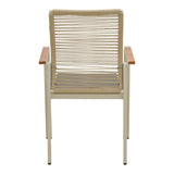 Scaun exterior Aegean, aluminiu si textil, 56x58x91 cm - Bej