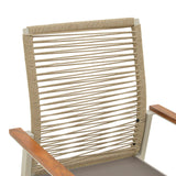 Scaun exterior Aegean, aluminiu si textil, 56x58x91 cm - Bej