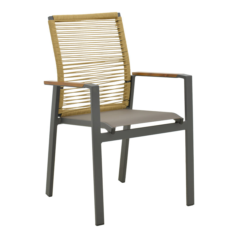 Scaun exterior Aegean, aluminiu si textil, 56x58x91 cm - Scaun exterior Aegean, aluminiu si textil, 56x58x91 cm - 404-000032