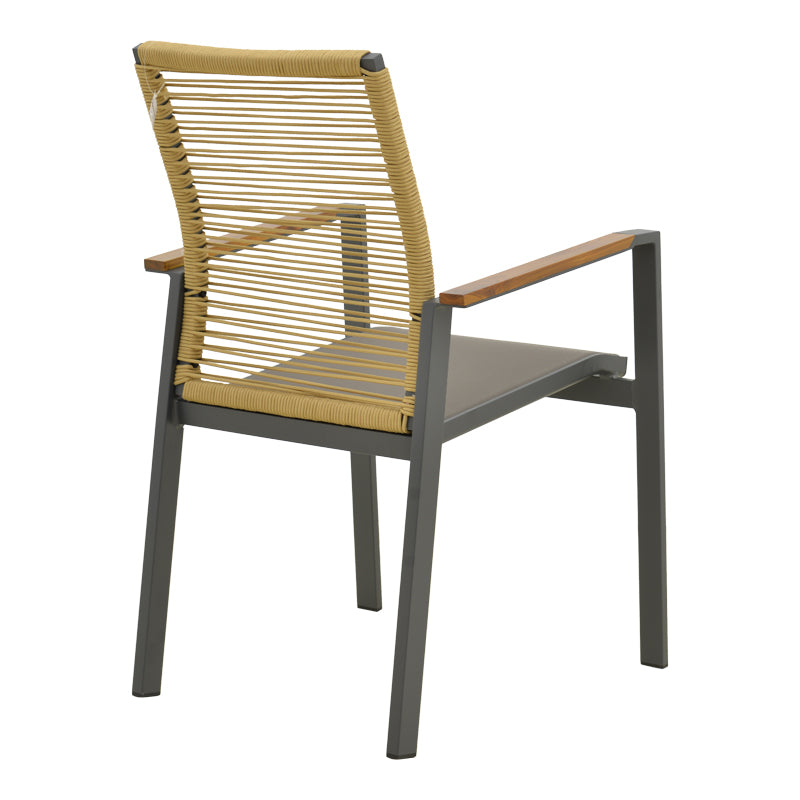 Scaun exterior Aegean, aluminiu si textil, 56x58x91 cm - Antracit