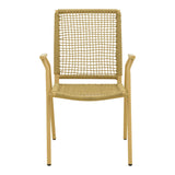 Scaun exterior Weave, aluminiu si ratan PE, 57x63x86 cm - Bej