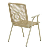 Scaun exterior Weave, aluminiu si ratan PE, 57x63x86 cm - Bej-Natural