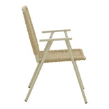 Scaun exterior Weave, aluminiu si ratan PE, 57x63x86 cm - Bej-Natural