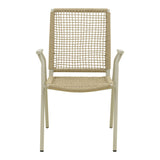 Scaun exterior Weave, aluminiu si ratan PE, 57x63x86 cm - Bej-Natural