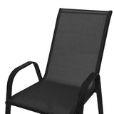 Scaun de gradina Calan, textilena si metal, 54x74x91 cm - Negru