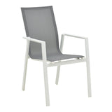 Scaun de gradina Dashiell metal negru textilena, Alb - Negru, 71x58x94 cm - Scaun de gradina Dashiell metal negru textilena, Alb - Negru, 71x58x94 cm - 152-000049