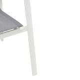 Scaun de gradina Dashiell metal negru textilena, Alb - Negru, 71x58x94 cm - Alb