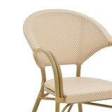 Scaun de gradina Elyza, Bej - Negru, 57x62x84 cm - Bej