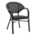 Scaun de gradina Elyza, Bej - Negru, 57x62x84 cm