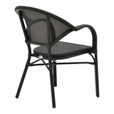 Scaun de gradina Elyza, Bej - Negru, 57x62x84 cm - Negru