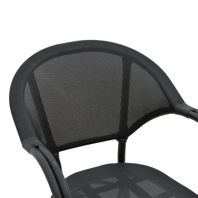 Scaun de gradina Elyza, Bej - Negru, 57x62x84 cm - Negru
