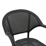 Scaun de gradina Elyza, Bej - Negru, 57x62x84 cm - Negru