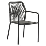 Scaun de gradina Kherson aluminiu ropa antracit- perna, gri, 55x61x84 cm