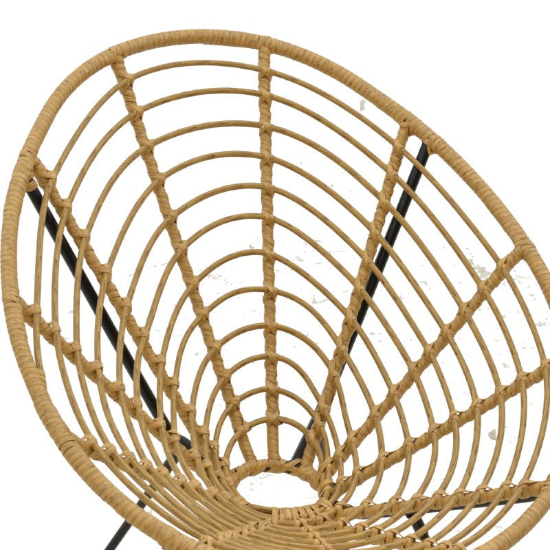 Scaun de gradina Naoki, Negru, 78x74x87 cm