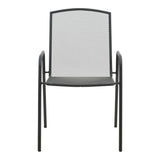 Scaun de gradina Pomedon stivuibil metal, negru, 56x64x87 cm