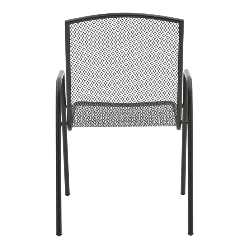 Scaun de gradina Pomedon stivuibil metal, negru, 56x64x87 cm