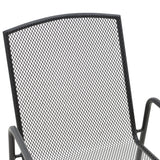 Scaun de gradina Pomedon stivuibil metal, negru, 56x64x87 cm