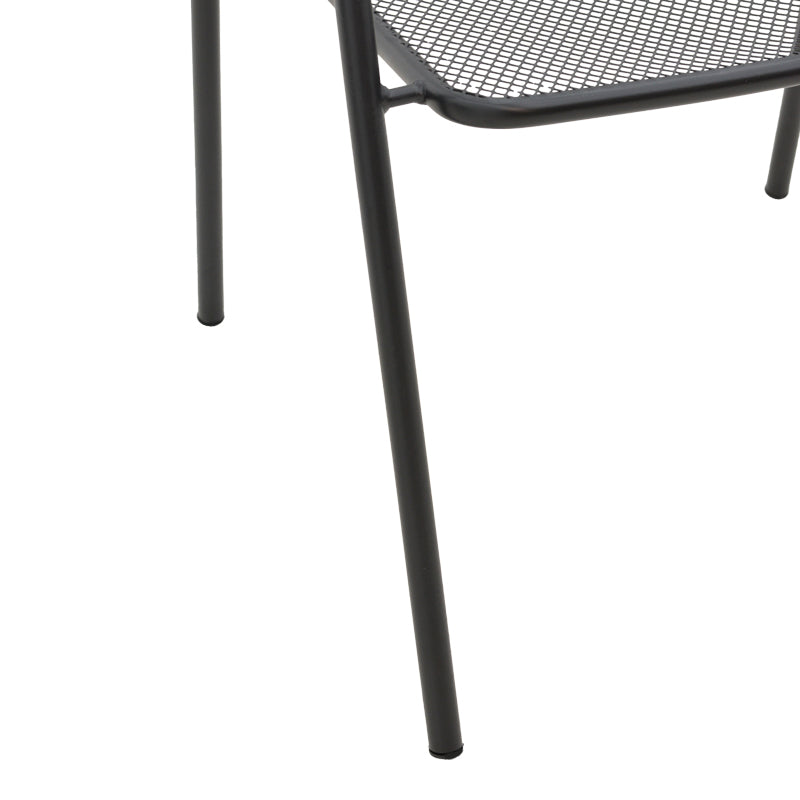 Scaun de gradina Pomedon stivuibil metal, negru, 56x64x87 cm