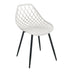Scaun de gradina Suan picioare metal negru, alb, 56x49x82 cm