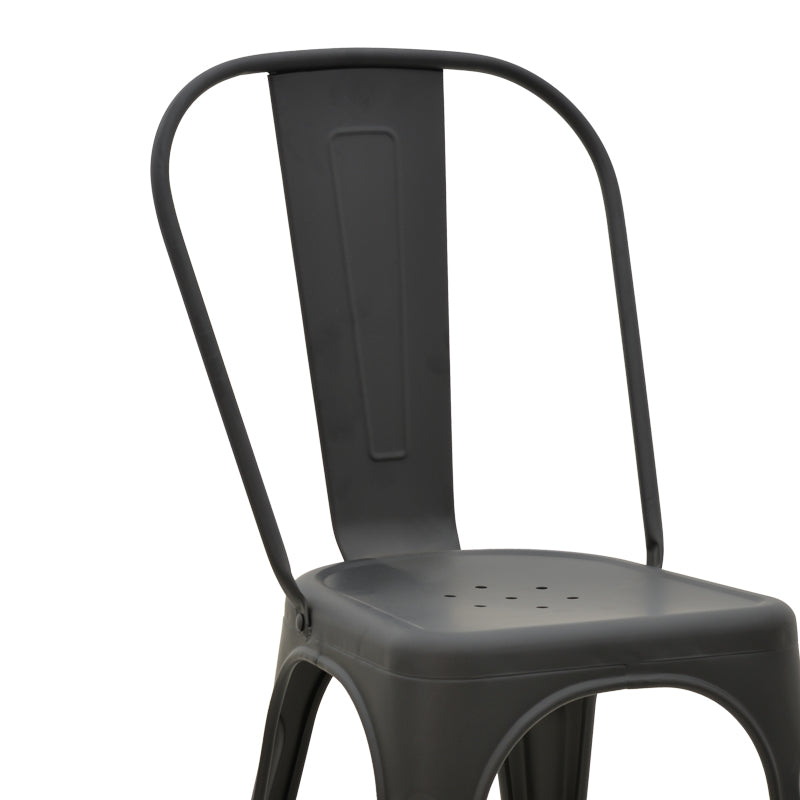 Scaun Utopia, metal, 44x44x85 cm - Negru