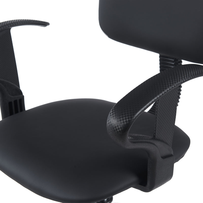 Scaun de receptie Icina I cu role, neagra, 58x54x102-123 cm