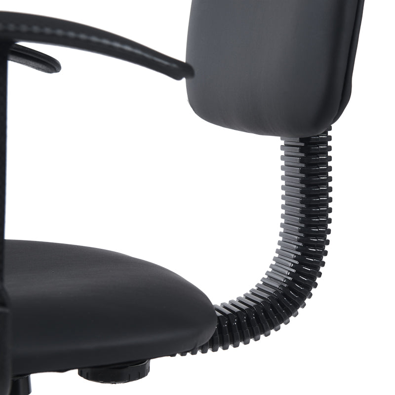 Scaun de receptie Icina I cu role, neagra, 58x54x102-123 cm