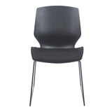 Scaun de vizitator, autentic negru cu perna, 47x52x85 cm