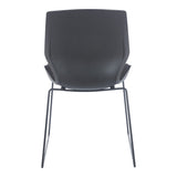 Scaun de vizitator, autentic negru cu perna, 47x52x85 cm