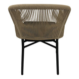 Scaun din aluminiu Legana cadru antracit-ratan, Natural, 56x66x82 cm