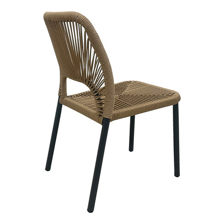 Scaun din aluminiu Norture, Antracit-Ratan, 45x63x82 cm