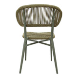 Scaun din aluminiu-pe ratan Agus stivuibil, maro, 55x63x77 cm
