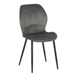 Scaun cu funcție de accent Jelour, Catifea, Galbenă, 46x60x84 cm - Scaun cu funcție de accent Jelour, Catifea, Galbenă, 46x60x84 cm