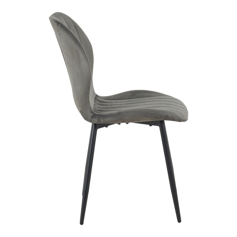 Scaun cu funcție de accent Jelour, Catifea, Galbenă, 46x60x84 cm - Antracit
