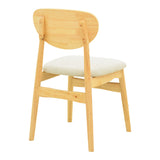 Scaun Cardith, lemn rubberwood si plywood, 48x51x78 cm - Gri-Bej