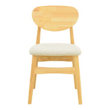 Scaun Cardith, lemn rubberwood si plywood, 48x51x78 cm - Gri-Bej