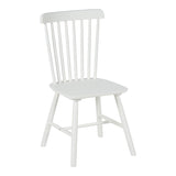 Scaun din lemn de cauciuc Melia, Lemn, Alb, 45x51x87 cm